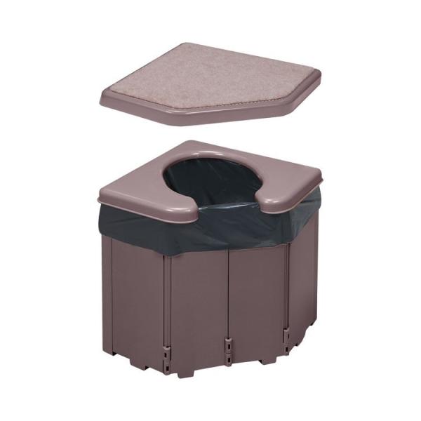 ポータブルコーナートイレ　R-46　サンコー　普段は腰掛け非常時はトイレに