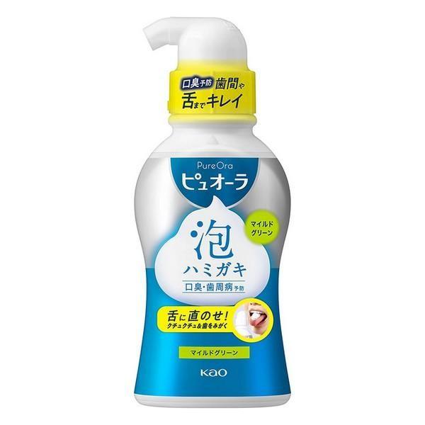 【医薬部外品】《花王》 薬用ピュオーラ 泡で出てくるハミガキ マイルドグリーン 190mL (液体ハ...