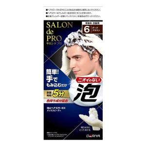 《ダリヤ》 サロンドプロ 泡のヘアカラーEX メンズスピーディ（白髪用） 6 ダークブラウン 80g 【医薬部外品】｜kaigonagomi