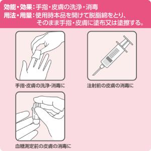 サラヤ アルコール含浸綿 1枚包装 100包入...の詳細画像3