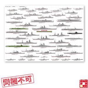 お風呂ポスター 軍艦大全 大日本帝国海軍 耐水紙 ポスター Ａ1 帝國海軍 グッズ インテリア 戦艦 赤城 加賀 大和 長門 金剛