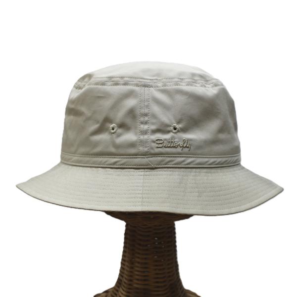 バタフライ　サファリハット　ベージュ　S、L、LL、3L、4Lサイズ　日本製　サハリ