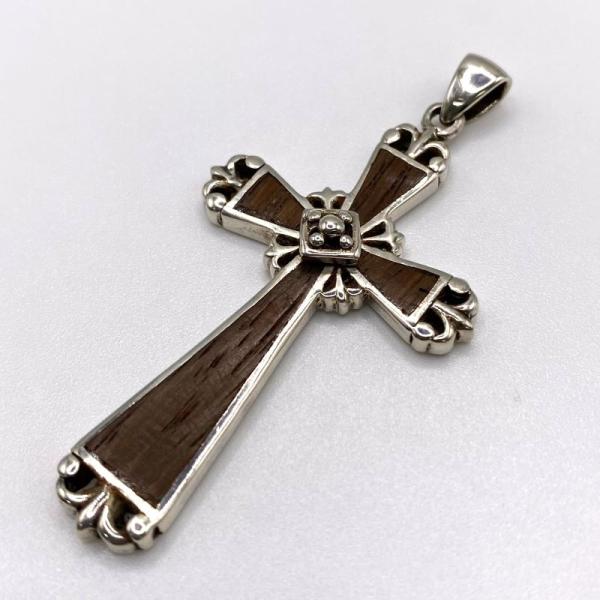 《現状品》十字架 クロス ウッド×ネックレストップ 925 店頭/他モール併売《服飾小物・山城店》U...