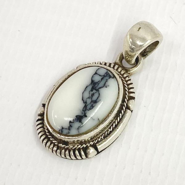 《現状品》ホワイトターコイズ ネックレストップ 925 店頭/他モール併売《服飾小物・山城店》U88...