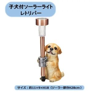 送料無料 子犬付ソーラーライト レトリバー　単品　クリスマス　イルミネーション オブジェ　オーナメント エイチツーオー 北海道・沖縄・離島出荷不可｜kaikai-shop