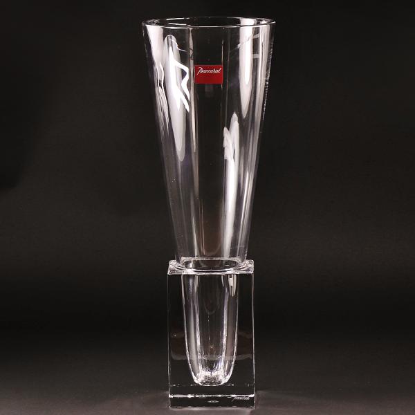 【開】フランス『バカラBaccarat』 クリスタルガラス レアスタイルなトロフィー形 ベース H3...