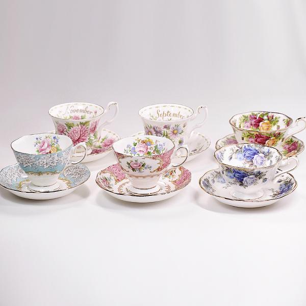 【開】『ロイヤルアルバートRoyal Albert』 6シリーズ ティーカップ・ソーサー セット S...