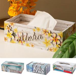 ラウハラティッシュボックス ハワイアンティッシュ ハイビスカス ALOHA