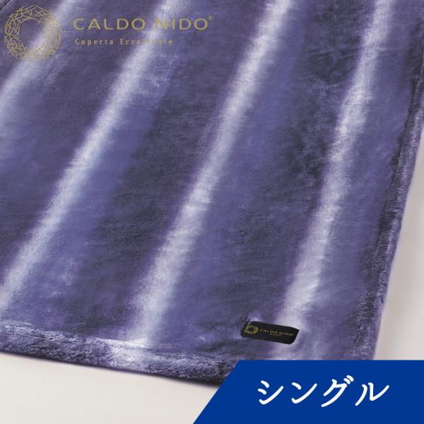 毛布 CALDO NIDO notte 2 敷き毛布 シングル パープル | カルドニード カルドニ...