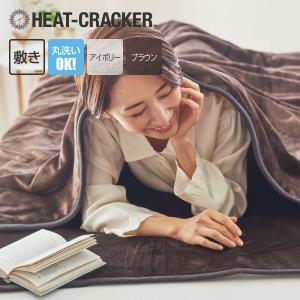 HEAT CRACKER 洗える電気毛布(敷き) シングル 140×80 ブラウン ヒートクラッカー 電気毛布 洗濯可 洗える 敷き毛布 ひざ掛け タイマー付き｜kaimin-hakase