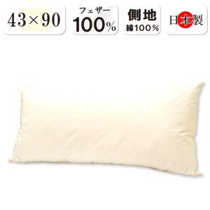 抗菌防臭加工無料 45×45cm フェザー100％ ヌードクッション 綿100