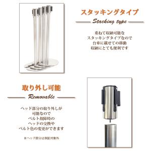 ベルトパーテーション L5-51S シルバーポ...の詳細画像2