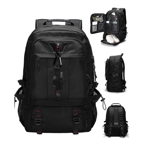 登山リュック 80L 大容量 防水 バックパック 17インチPC リュックサック スクエア 軽量 拡...