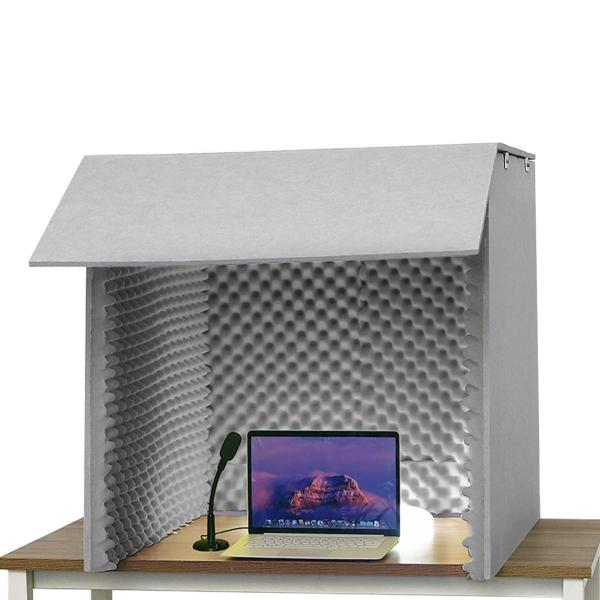 簡易防音室 1人用 吸音パネル 防音ボックス 防音室 卓上パーテーション 防音ブース、 遮音 シート...