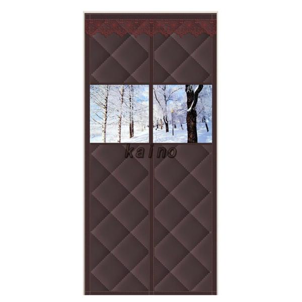 N/A 磁気断熱ドアカーテン、目に見える窓付き、自動閉鎖式の一時的なドアスクリーン、冬は暖かく、夏は...