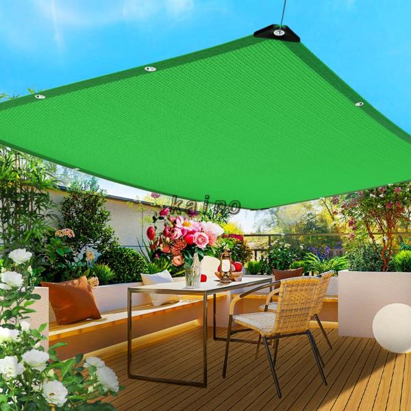 ガーデン用80%シェードクロス、長方形屋外シェードクロス、耐久性のあるメッシュタープ（グロメット付き...