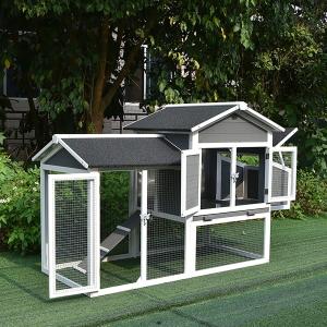 鶏小屋 鶏用ケージ 金網製の戸と窓 アスファル...の詳細画像1