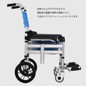 介護用シャワー椅子 360° 回転 キャスター...の詳細画像4