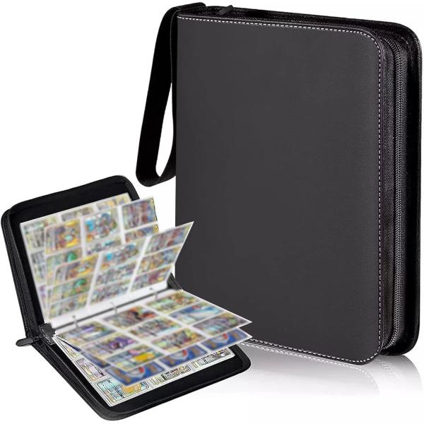 カードファイル 9つのポケットに900枚のカードを収納可能、50枚、PU 表面の防水性と耐摩耗性のク...