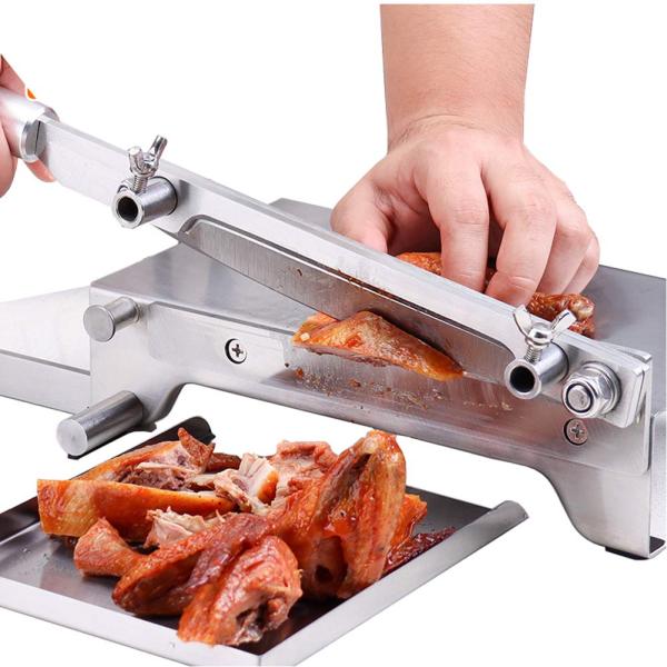 ミートスライサー 肉 スライサー 手動 お肉カッター 肉切りカッター ステンレス製 卓上型 スライス...
