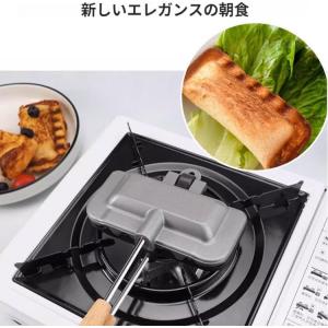 直火式 ホットサンドメーカー パン耳圧着 耳ま...の詳細画像4