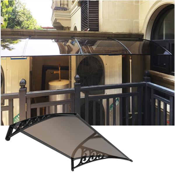 住宅 テラス用 ひさし ポリカーポネイト 雨よけ 窓 ひさしアルミ 屋根 庇 梅雨対策 簡単取り付け...