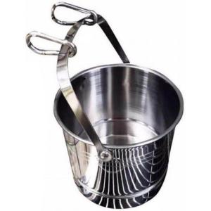 ペット用飲用噴水 犬 水飲み 犬 水飲み皿 ペット 水飲み器 ペット 水飲み ステンレス鋼の飲用バケツをぶら下げ犬のケージ、大型犬用飲用バケツ ペット用品 大 中
