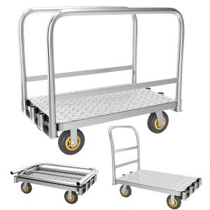 300kg 静音プラスチック台車 サイドハンドル仕様 4輪自在 300kg 静音プラスチック台車 サイドハンドル仕様 4輪自在