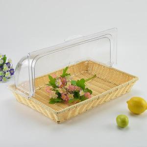 ブレッドバスケット パンかご フードカバー ケーキカバー おしゃれ 透明 プラスチック製 ブレッドケース パーティー ビュッフェ用 お菓子/果物/デザート/ケーキ/