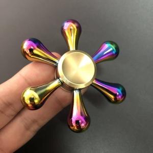 ハンドスピナー Handspinner 金属製 虹色 カラフル Vacuum plating