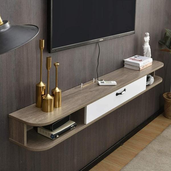 シンプル ウォールキャビネット テレビ台 収納棚 フローティングシェルフ 壁掛け式テレビスタンド現代...