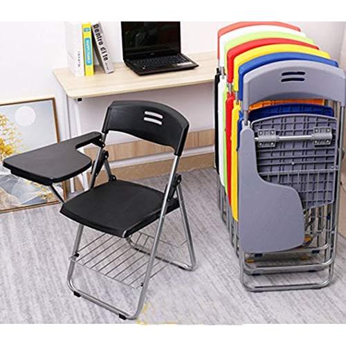 テーブル付き 荷物置き 4脚セット 折りたたみ椅子 コンパクト パイプ椅子 かご付き 会議 感染症対...