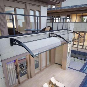 雨除けひさしテラス 屋根 軒 ひさし DIY 雨よけ 透明な 日よけ庇 ポリ