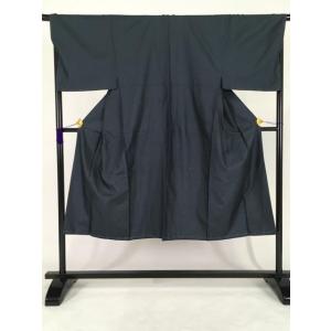 着物 男着物 藍色 正絹 中古 リサイクル スピ買