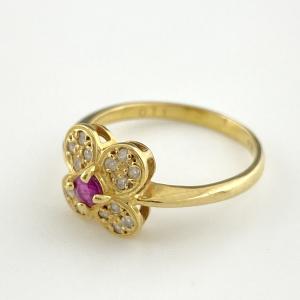 K18yg花モチーフリングの商品一覧 通販 Yahoo ショッピング