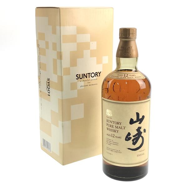 東京都内限定発送 サントリー SUNTORY 山崎 12年 ピュアモルト 1000ml 国産ウイスキ...