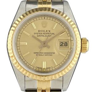 ロレックス ROLEX デイトジャスト 69173 腕時計 SS YG 自動巻き シャンパンゴールド レディース 中古  ラッピング可｜kaipre