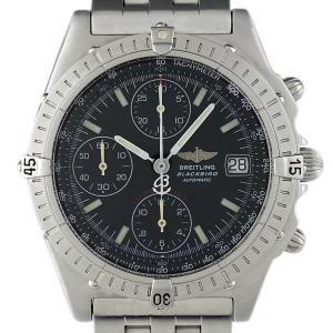 ブライトリング BREITLING クロノマット ブラックバード A13050.1 腕時計 SS 自動巻き ブラック メンズ 中古  ラッピング可｜kaipre