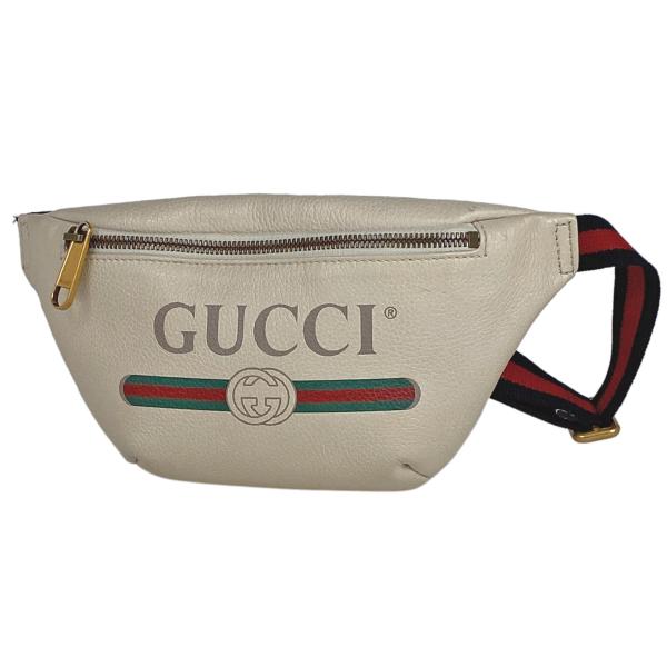 グッチ GUCCI ロゴ ウエストバッグ シェリーライン ボディバッグ レザー アイボリー 5277...