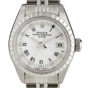 ロレックス ROLEX オイスターパーペチュアル デイト 6924 腕時計 SS 自動巻き ホワイト...