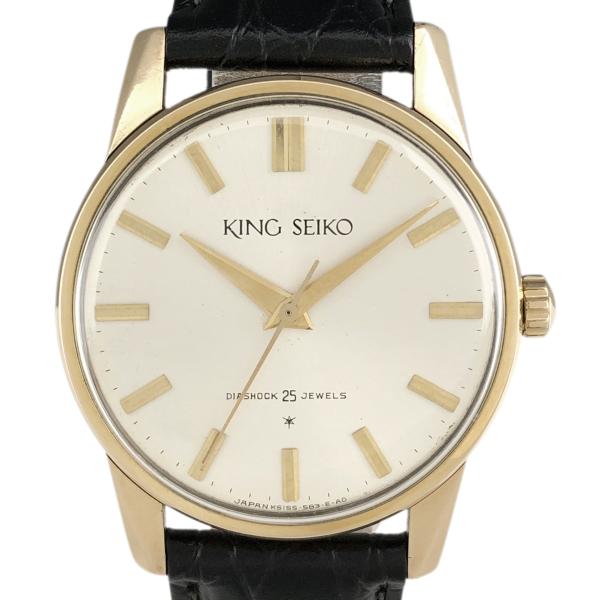 セイコー SEIKO キングセイコー KS ファーストモデル 15034KS 腕時計 レザー 14K...