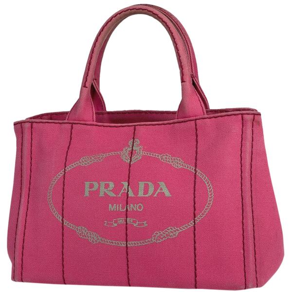 プラダ PRADA カナパ トート ハンドバッグ トートバッグ キャンバス ピンク B2439G レ...