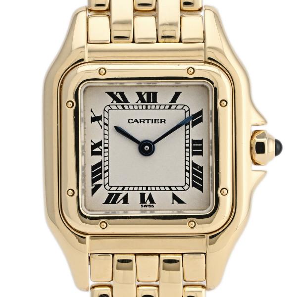 カルティエ CARTIER パンテール SM W25022B9 腕時計 YG クォーツ アイボリー ...