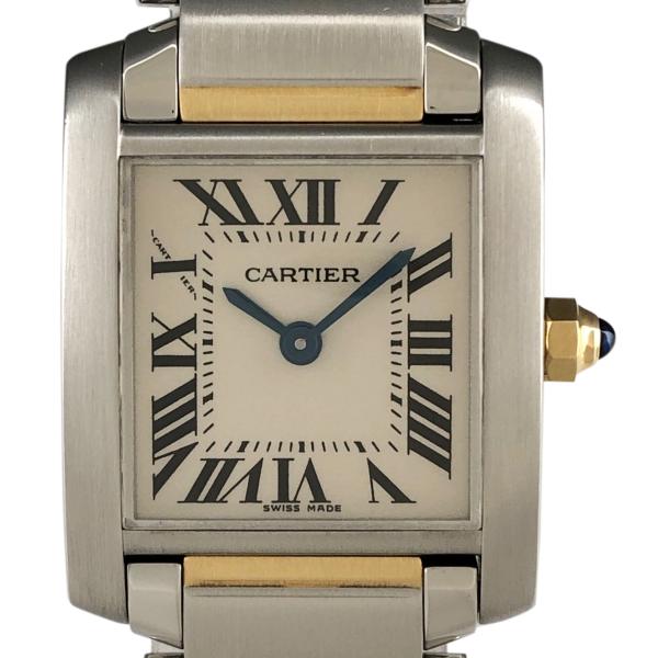 カルティエ CARTIER タンクフランセーズ SM W51007Q4 腕時計 SS YG クォーツ...