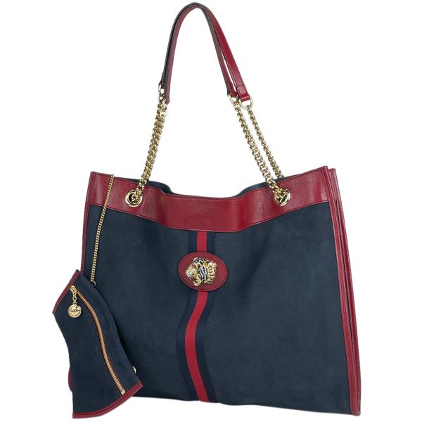 グッチ GUCCI ラジャ ラージ トートバッグ タイガーヘッド チェーン シェリーライン トートバ...