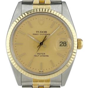 チュードル TUDOR チューダー プリンス オイスター デイト 74033 腕時計 SS YG 自動巻き ゴールド ユニセックス 中古  ラッピング可｜kaipre