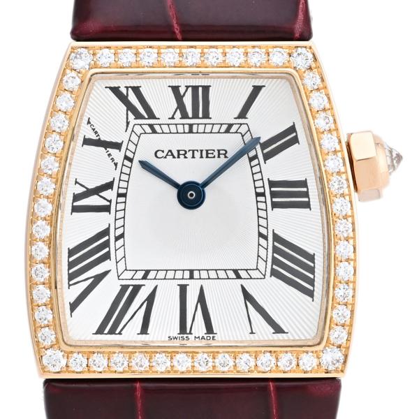カルティエ CARTIER ラドーニャ SM WE600651 腕時計 PG ダイヤモンド レザー ...