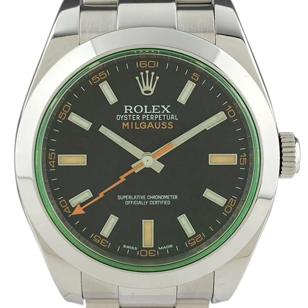 ロレックス ROLEX ミルガウス 116400GV 腕時計 SS 自動巻き ブラック メンズ 中古...