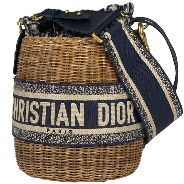 クリスチャンディオール Christian Dior オブリーク バケットバッグ トロッター かごバ...