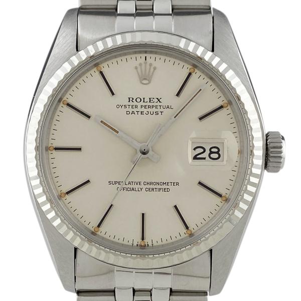 ロレックス ROLEX デイトジャスト 16014 腕時計 SS WG 自動巻き シルバー メンズ ...